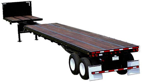 freight shipping stretch flatbed trailer